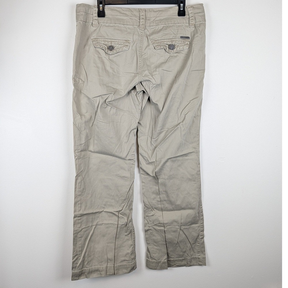 BKE Casuals Serena Khaki Pants Womens 31 Tan Straight Leg Cotton Blend 077370BKR - Picture 3 of 14